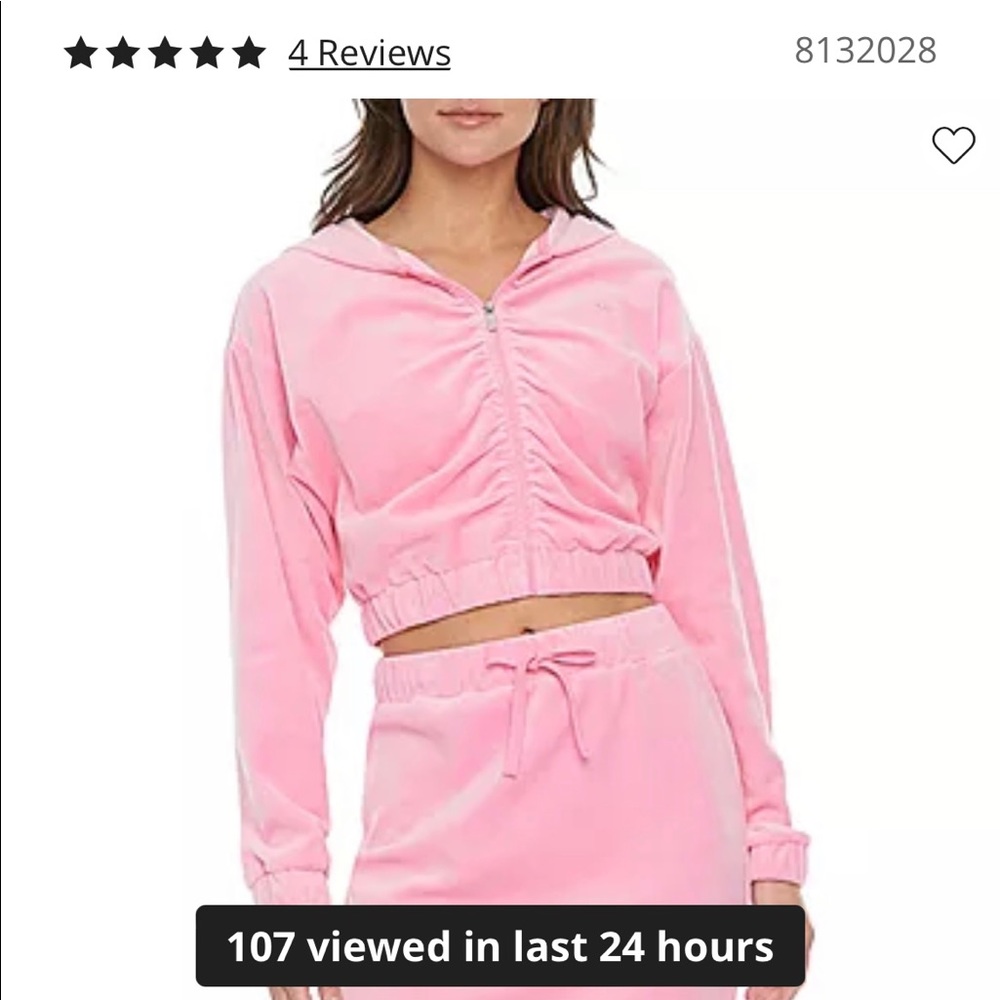Hot pink juicy zip up